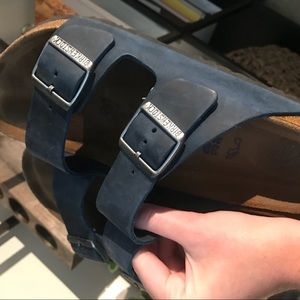 Navy Birkenstocks